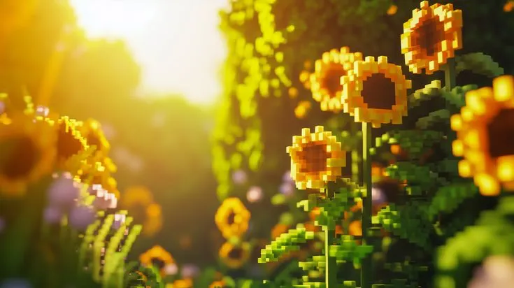 Minecraft sunflowers